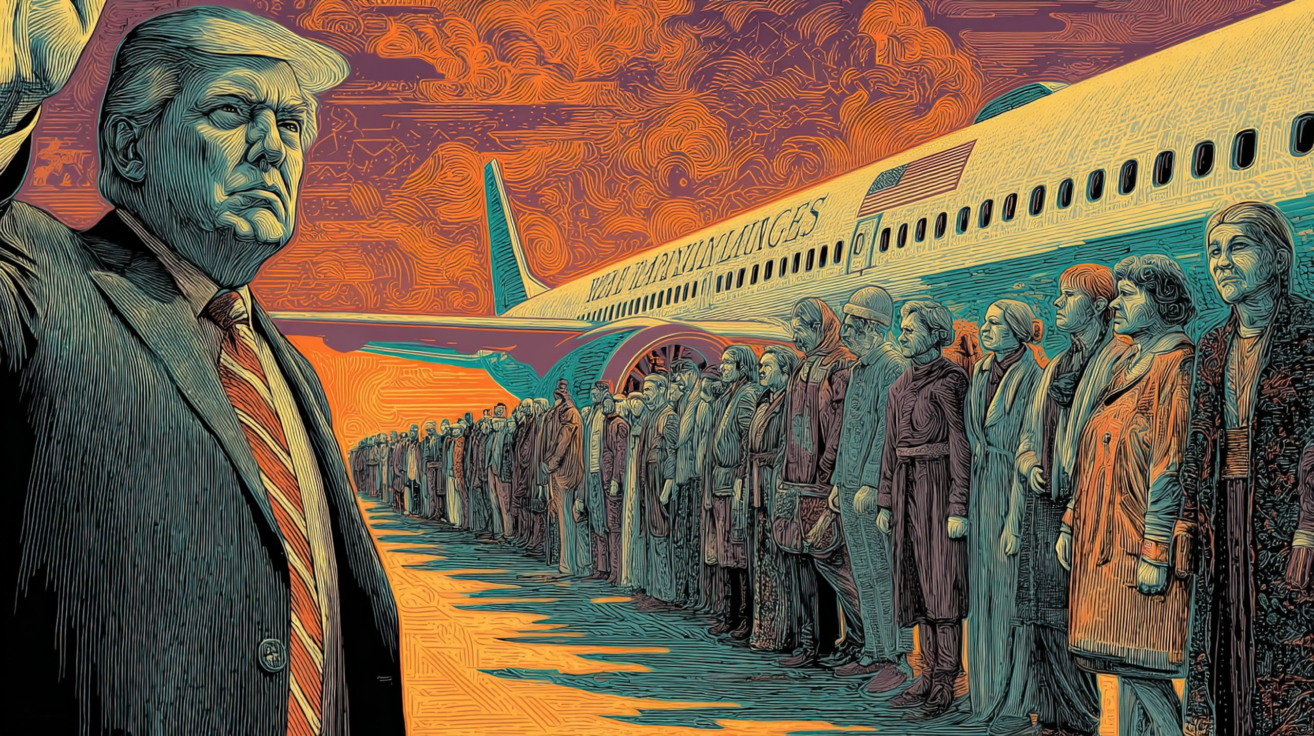 Trump, el racismo en avión privado: refugiados blancos bienvenidos, latinos deportados